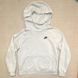 Nike White Fleece Pullover Hoodie Logo Men’s (Size M)
